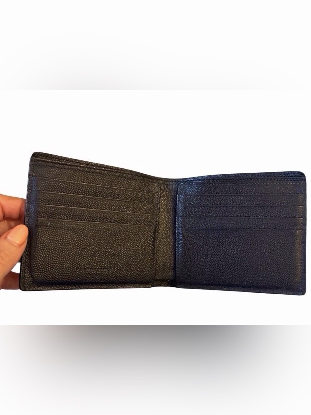 Saint Laurent Black Pebbled Leather Card Sleeve - Picture 5 of 5